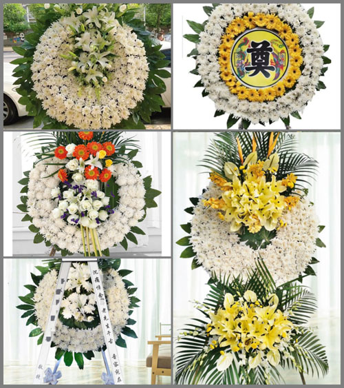 山东济宁微山县微山岛乡墓前村花圈速递